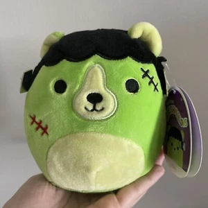 Squishmallows Len Frankenstein Bear Plush Green Halloween 5" NWT - Picture 1 of 3