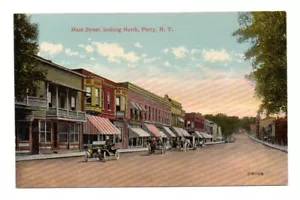 DB Postkarte, Main Street, Blick nach Norden, Perry, N.Y., New York - Bild 1 von 2