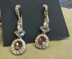 Beautiful Super Bling Signed Givenchy Crystal Earrings NWT - Picture 1 of 5