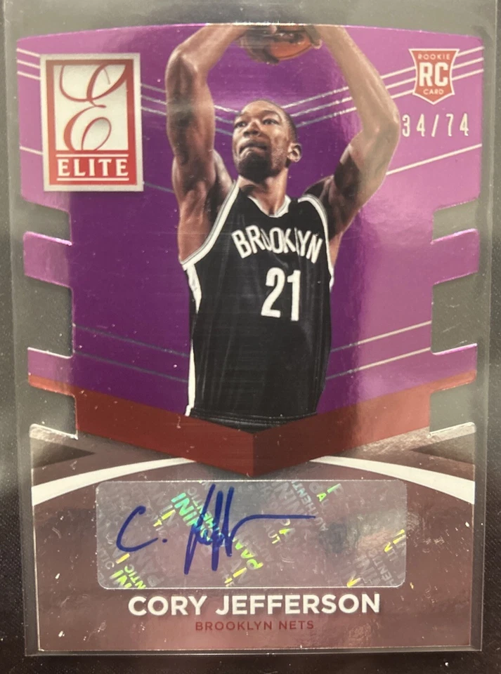 2014-15 Panini - Elite Status Signatures Purple Die-Cut Cory Jefferson (AU, RC) - Image 1 of 2
