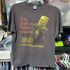Vintage Monty Python and The Holy Grail Promo Shirt Size L Gray 2001 RARE Wound