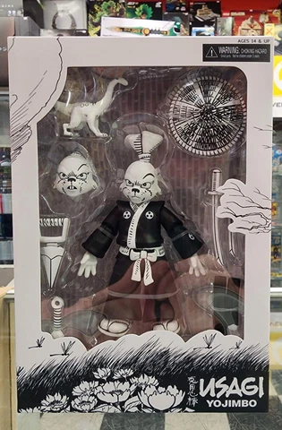 NECA Usagi Yojimbo 7” ACTION FIGURE Haulathon Black & White Version Cover