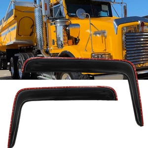 2PCS Window Visors Car Windows Deflector Rain Guards For Kenworth C500 W900 T800 - Picture 1 of 20