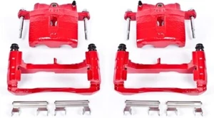 Power Stop S4728 Front/Rear Pair of High-Temp Powder Coated Caliper in Red - Picture 1 of 11