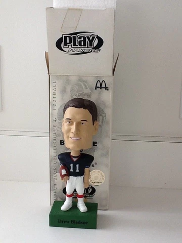 NIB 2003 Play Makers Buffalo Bills Drew Bledsoe Upper Deck McDonald's Bobblehead Cover