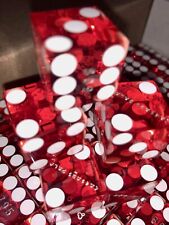PAIR  Genuine Las Vegas Dice Red craps Games Gambling memorabilia Caesars Palace