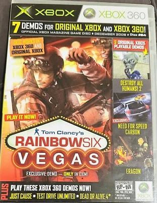Offical Xbox Demo Disc #64 Tom Clanceys Rainbow Six Vegas Original  & Xbox 360   - Image 1 of 2