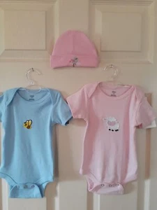 Newborn Kid Baby Unisex 2PC Jumpsuit/hat set - Picture 1 of 5