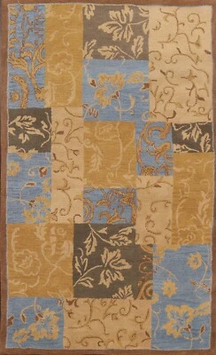 NEW Contemporary Patchwork Oriental Area Rug Hand-Tufted Wool Carpet 5x8 Foyer - Image 1 of 4