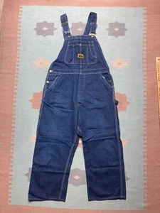 Vintage 1960s denim overalls Washington dee cee dark wash farm workwear 38 - Picture 1 of 16
