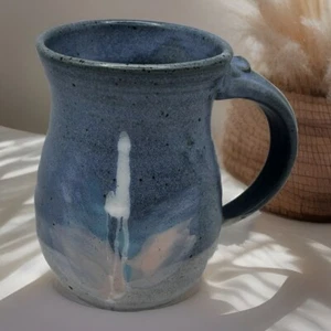 Studio Art Pottery Handcrafted Coffee Cup Mug Butterfly On Side Signed Colby - Picture 1 of 11