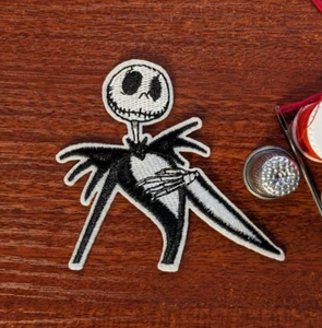 Jack Skellington Nightmare Before Christmas Patch 3x3" Embroidered Iron On - Picture 1 of 3