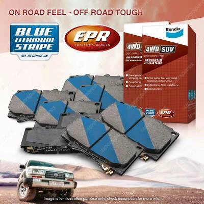 8Pcs Bendix 4WD Brake Pads Set for Mitsubishi Pajero NS NT NW NX 4WD AWD 09-ON - image 1 of 3