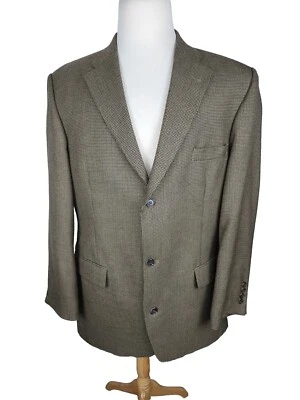 Abrigo deportivo Haggard para hombre 44L marrón espiga mezcla de poli lana S32 Foto 1 de 4