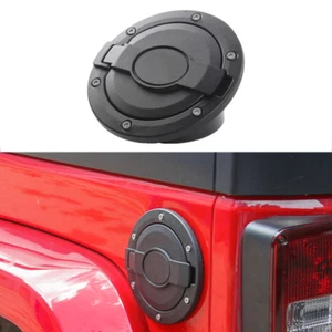 Black Gas Tank Cap Fuel Filler Cover without logo fit 2007-2018 Jeep Wrangler JK - Picture 1 of 9