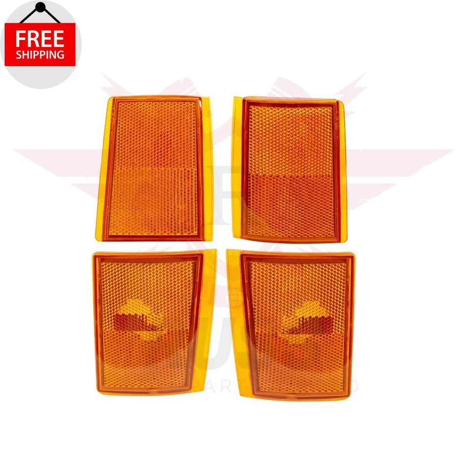 New Front Reflector & Side Marker Kit Fits 1992-1993 Chevrolet Blazer K1500 Foto 1 de 4