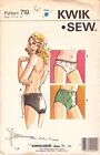 KWIK SEW 719 ~ Misses Briefs and Bikini Panties ~ Sizes 7-10 ~ (1976)