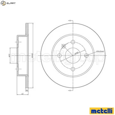 2x BRAKE DISC 23-0488C FOR VAUXHALL ASTRAVAN/Mk/IV MERIVA  CHEVROLET  OPEL - Image 1 of 4