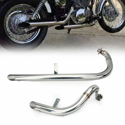 Complete Exhaust Pipes Muffler Silencer for Yamaha V-Star Virago 250 XV250 88-23 - Image 1 of 4