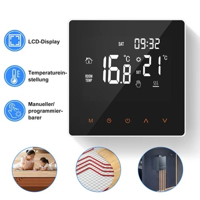 Digital LCD Display Elektrische Temperaturregler 16A Thermostatschalter mit - Bild 1 von 4