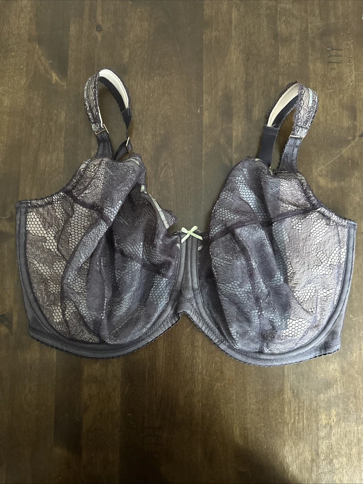 Sujetador Fayreform 36J (Estados Unidos) Sexy Lencería de Encaje Lazo con Cable Victoriano Romántico Transparente 💕 Foto 1 de 4