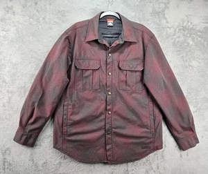 Chaqueta Nike ACG Para Hombres L Roja Franela a Cuadros Botón a Presión Acolchada Forrada De Colección Usada en Excelente Condición - Imagen 1 de 22