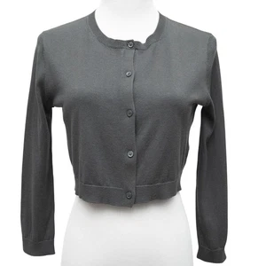 Weekend Max Mara Charcoal Silk Blend Shrug Cardigan Gray Size XS - Picture 1 of 8
