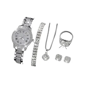 Women's Fashionable Starry Sky Digital Dial Alloy Quartz Watch With  Rhinestone - Picture 1 of 6