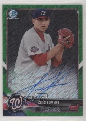 2018 Bowman Chrome Prospect Green Shimmer Refractor /99 Seth Romero #CPA-SR Auto - Image 1 of 2