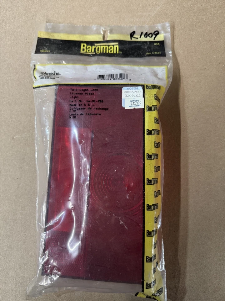 NUEVO Bargman Luz Trasera Lente Matrícula 34-91-708 Rojo Foto 1 de 1
