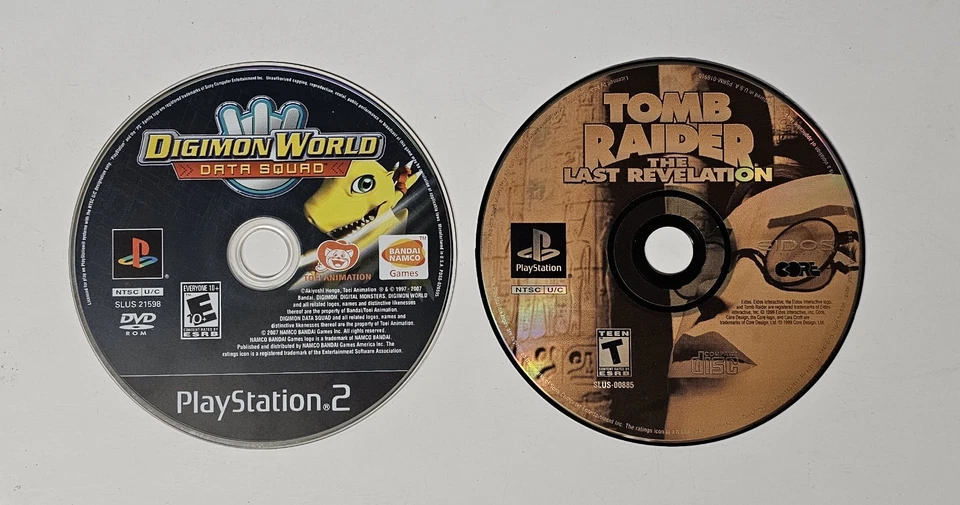 Digimon World: Data Squad (PS2) & Tomb Raider: The Last Revelation (PS1)  - Image 1 of 1