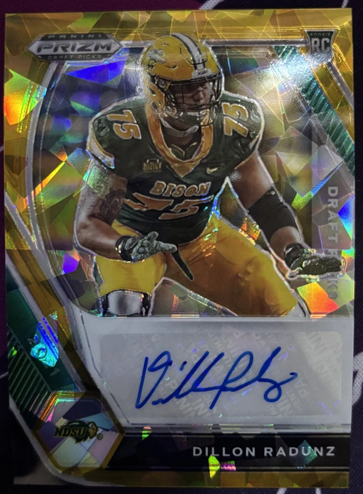 2021 Panini Dillon Radunz Prizm Auto RC Rookie Draft now with New Orleans Sants - Image 1 of 2