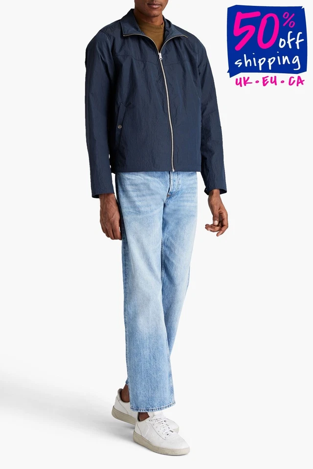 RRP€493 RAG & BONE Ripstop Jacket Size L Blue Drawstring - Image 1 of 4