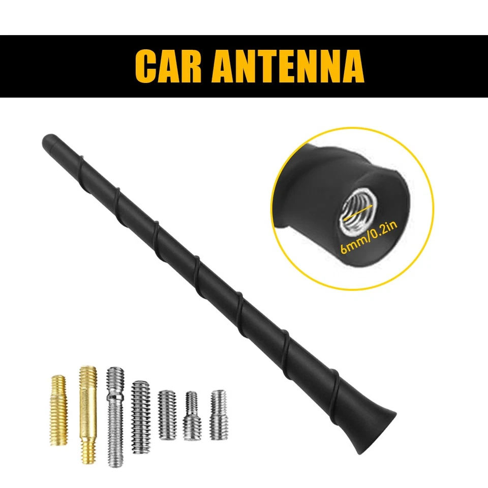 Antena corta de 8" para camioneta de goma flexible Chevy Silverado GMC Sierra Foto 1 de 4
