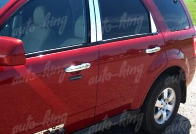 MIRROR CHROME DOOR HANDLE COVER COVERS CAPS TRIM KIT 8-PCS FIT 01-12 FORD ESCAPE - Image 1 of 3