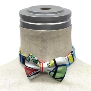 Hermes Authentic necktie tie Bow Tie Tropical Modernism Maximum length 40cm - Picture 1 of 3