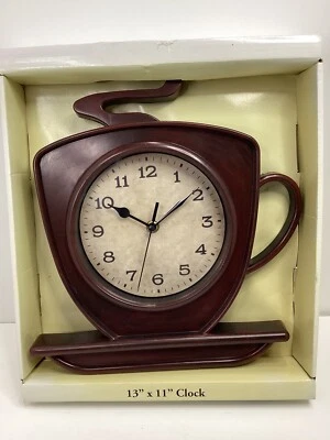 NUEVO Reloj de Pared Café Cappuccino - Funciona con Pilas Foto 1 de 4