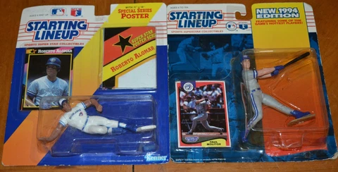TORONTO BLUE JAYS PAIR OF SLU ACTION FIGURES PAUL MOLITOR & ROBERTO ALOMAR Cover