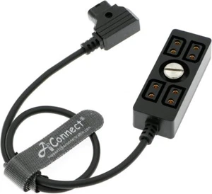 Cable de alimentación de concentrador divisor D-Tap macho a 4 D-Tap hembra para batería de cámara con montaje en V - Imagen 1 de 11