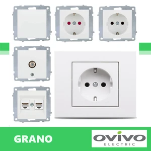 GRANO Steckdosen Steckdose Schalter Ausschalter Wechselschalter Taster CAT6 SAT - Bild 1 von 30