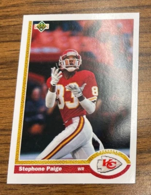 1991 Upper Deck Card # 178 Stephone Paige - Kansas City Chiefs - Image 1 of 2
