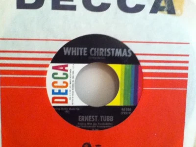 ERNEST  TUBB     7"  VINYL  SINGLE ,    WHITE CHRISTMAS    /    BLUE CHRISTMAS - Image 1 of 2