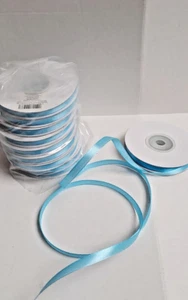 Sonderposten 10 x Geschenkband 6 mm, blau, Satinband, Konfirmation, Feiern N 271 - Bild 1 von 2