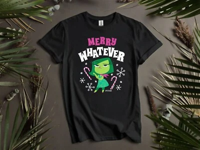 Disgust Christmas Merry Whatever T Inside Hoodie Tshirt Men Women Unisex AD280 - Image 1 of 4