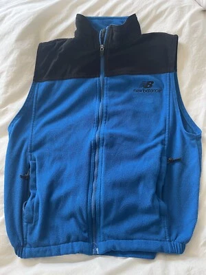 New Balance Fleece Running Vest Full Zip Royal Blue Black Mens Size M - Image 1 of 4