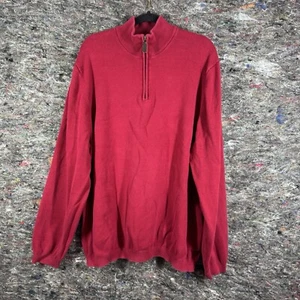 Eddie Bauer Mens Sweater XXL Tall Pullover Mock Neck 1/4 Zip Outdoor Preppy - Picture 1 of 18