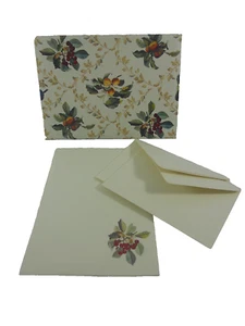 CARTA DA LETTERA VINTAGE  CILIEGE 12 BUSTE + FOGLIO - Picture 1 of 1