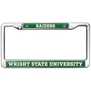 Wright State University Raiders Logo Standard License Plate Metal Frame - Imagen 1 de 7