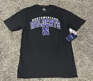 NWT Fanatics Northwestern Wildcats Black Short Sleeve Shirt Adult Medium Cotton - Picture 1 of 3