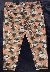 Ladies Pro Player Plus Size 2X Blue, Pink Camouflage Leggings Pants - Picture 1 of 7